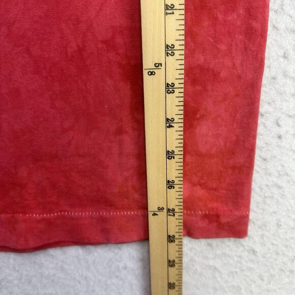 Vintage Christmas Shirt Mens Large L Red White Snowflakes Tie Dye Single Stitch - Picture 8 of 12